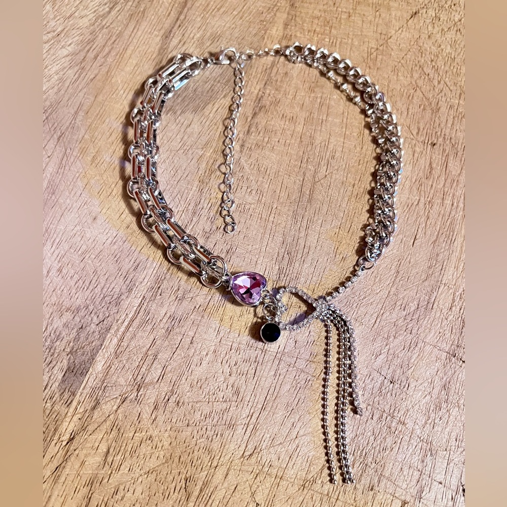 BRAND NEW CHAIN RHINESTONE NECKLACES - Picture 7 of 9